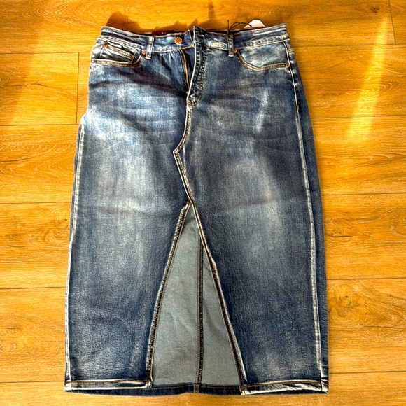 Black Bull Jean Skirt - Picture 1 of 5